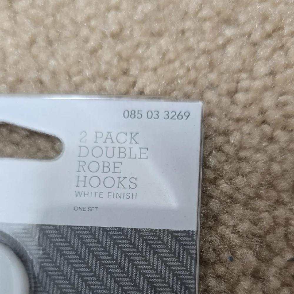 Threshold White Double Wall Hooks